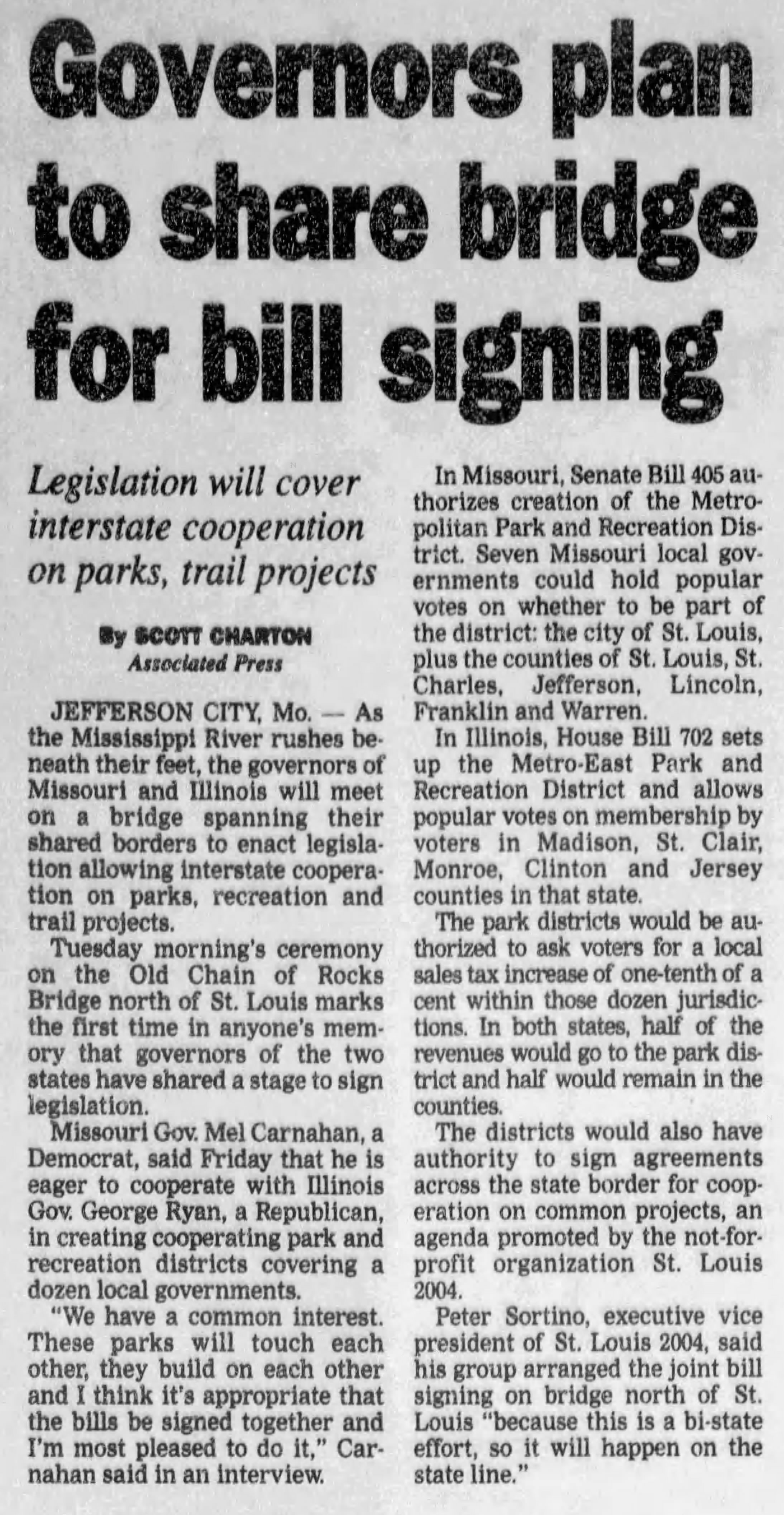 Governors plan to share bridge for bill signing
https://www.newspapers.com/image/563191871/