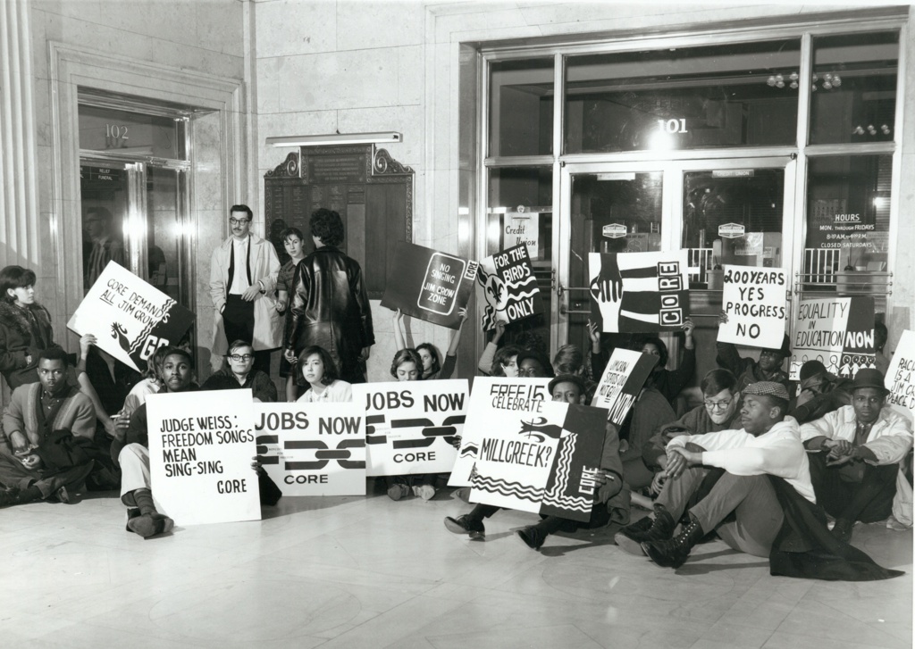 Group of C.O.R.E. demonstrators stage a civil rights sit-in at police headquarters
https://mohistory.org/collections/item/N01059