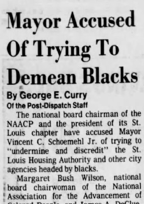 “Mayor Accused of Trying to Demean Blacks,” 1983