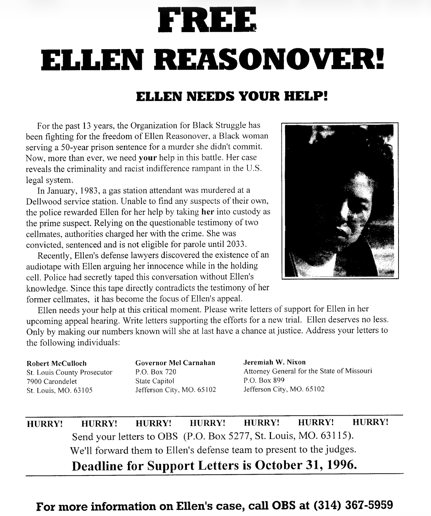Ellen Reasonover Wrongful Conviction Campaign