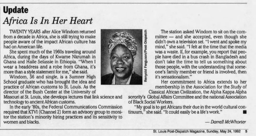 “Africa Is In Her Heart,” 1992