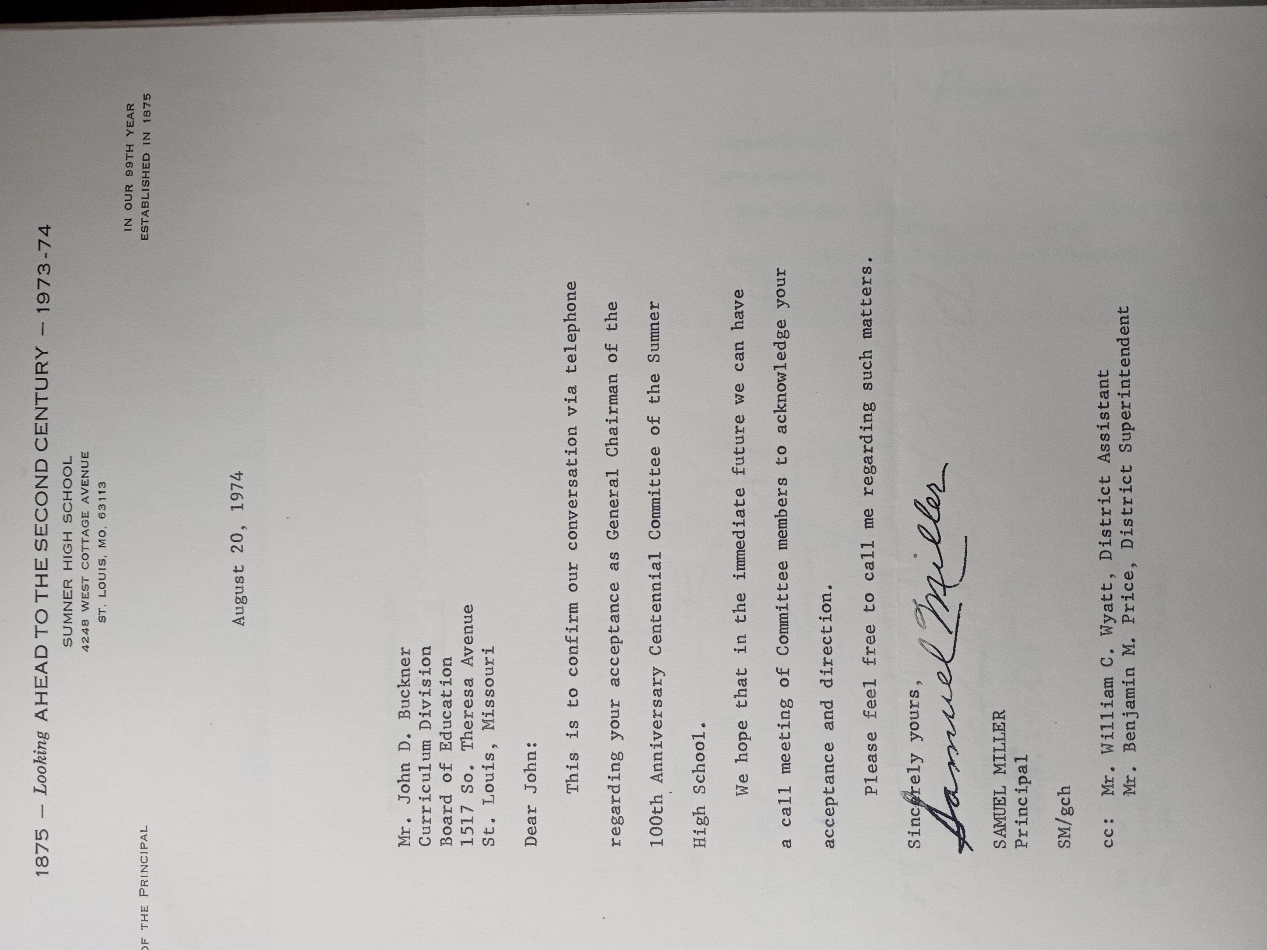 Thank You Letter for Alumni Gift and Cloth Pendant.