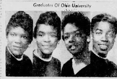 "4 Area Girls Finish from Central State," 1957