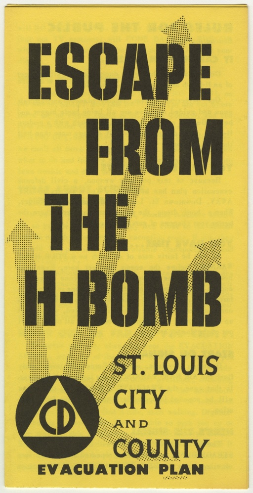 Scanned pages of a pamphlet titled "Escape from the H-Bomb."
