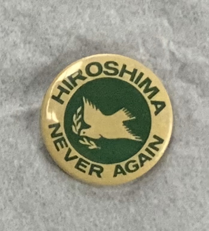 Anti-Nuclear Weapons Pin. From the Griot Museum of Black History, Alice Windom Collection.
