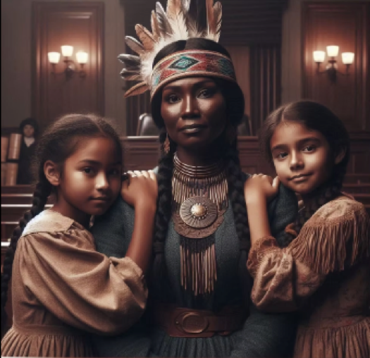 Afro-Indigenous Marie Jean Scypion and Daughters