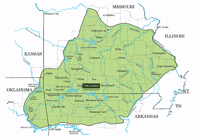 Ozark Missouri Map