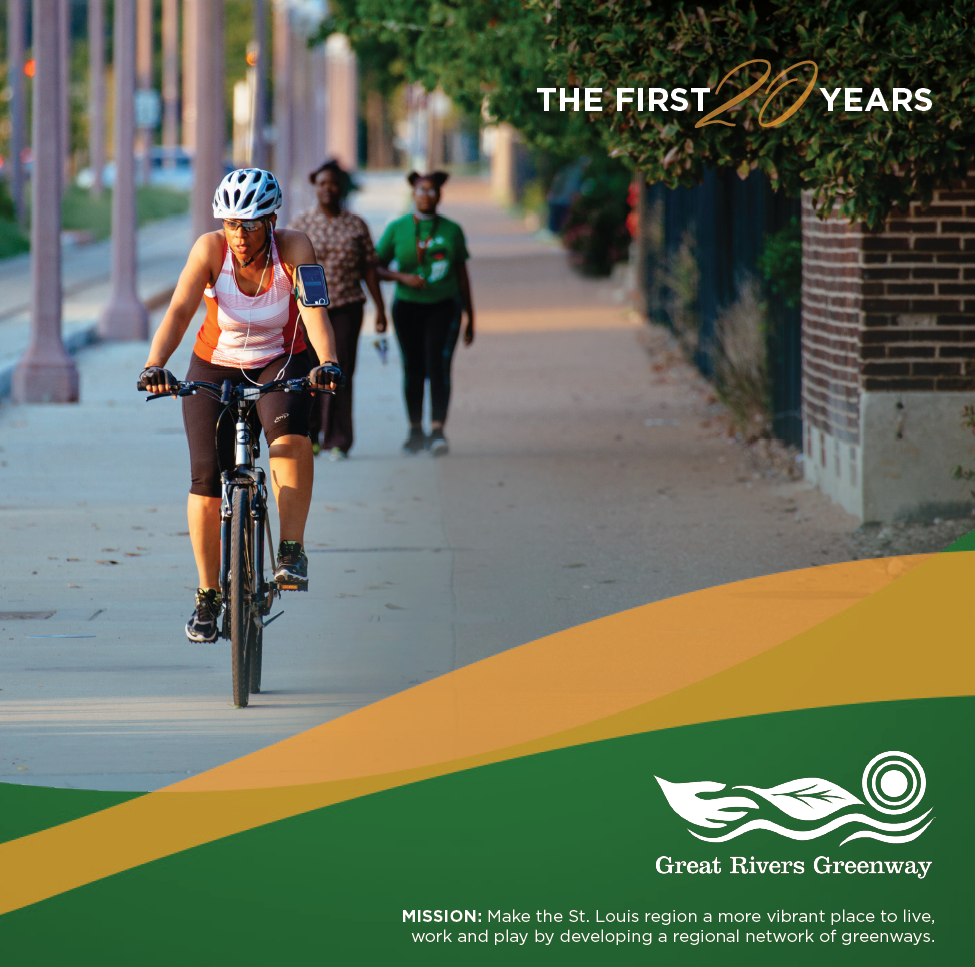 image of cover of the Great rivers Greenway 20th Anniversary Booklet