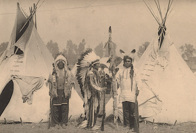 Historical Photo of Three Native Americans