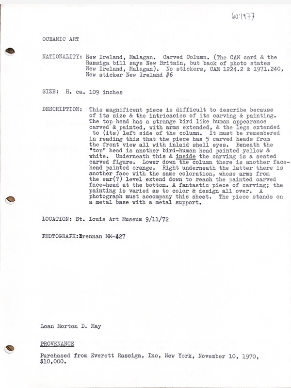 Morton D. May Paper
