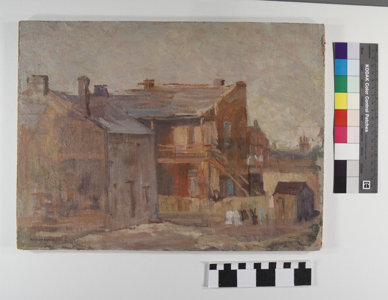 Painting "Old Buildings" by Angelo B.M. Corrubia