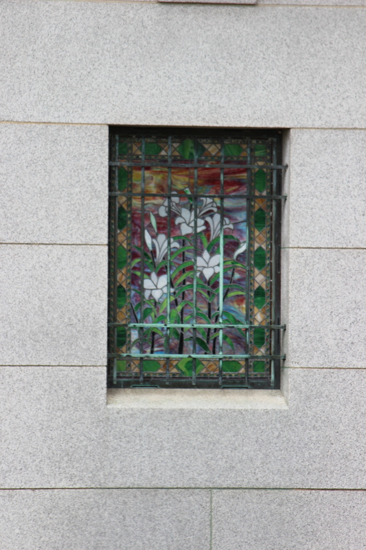 Barred Stained-Glass Window