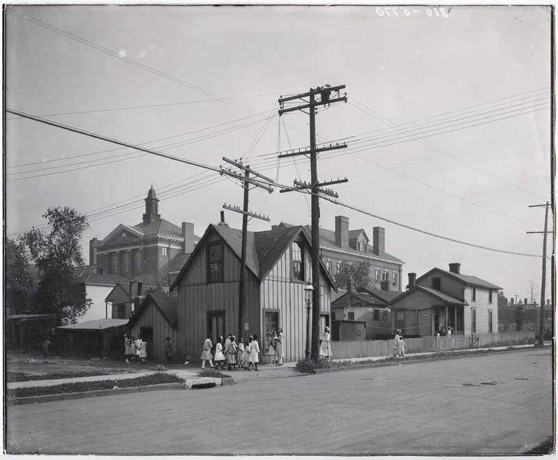African American Girls Gather After School Near Sumner High School