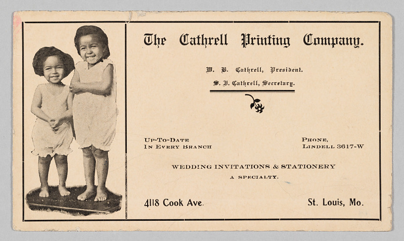 Advertisement for the Cathrell Printing Company