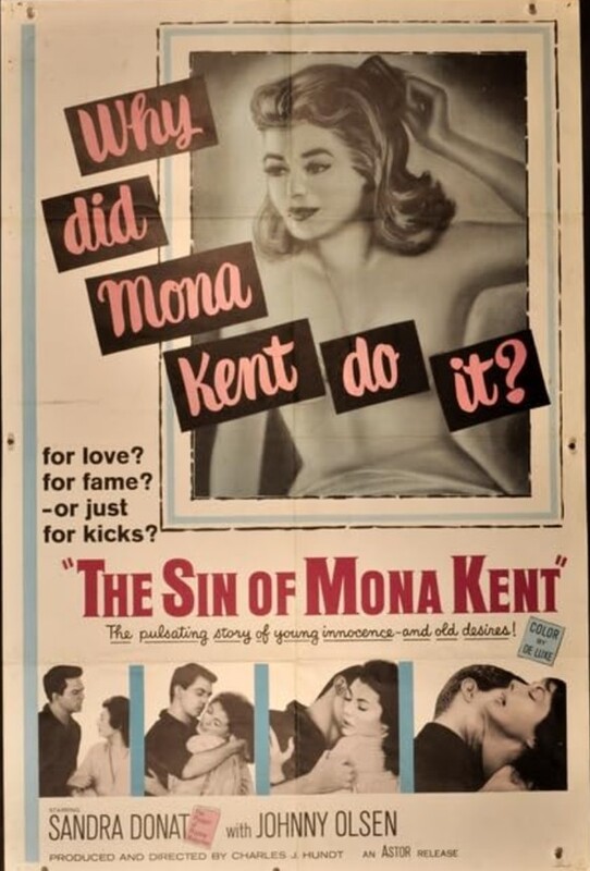 Film Poster - The Sin of Mona Kent (1961)