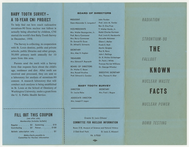 Scanned side of a pamphlet titled "The Known Facts."