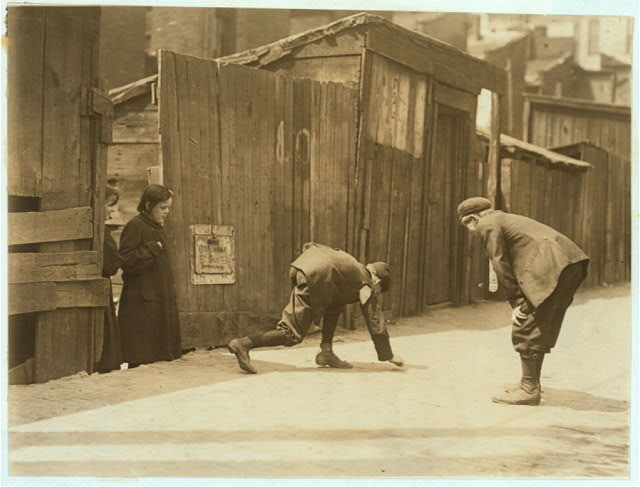 "Red St. Clair" and Chum Shooting Craps in Front of Murphy's Branch