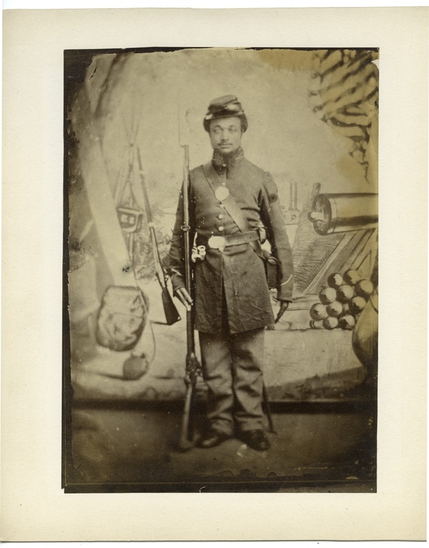 Unidentified African American Soldier at Benton Barracks