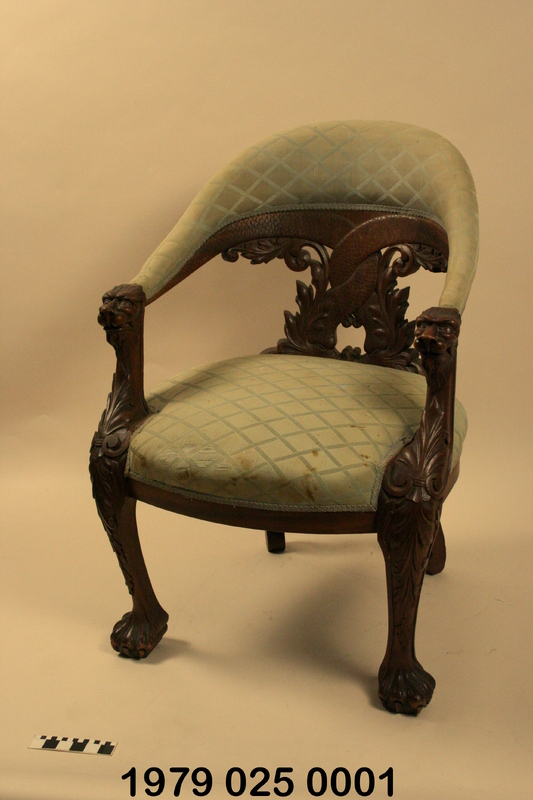 Carved and Upholstered Chair from the Chinese Pavilion of the 1904 World's Fair
