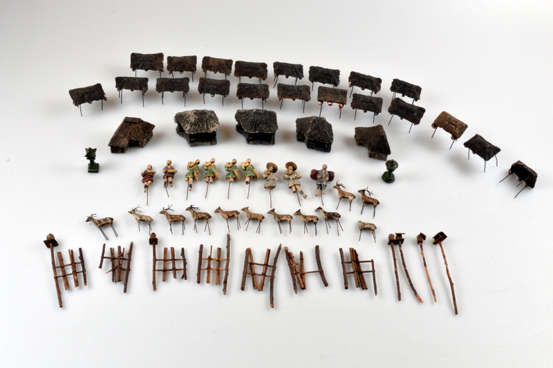 Miniature Chinese Village Play Set Purchased at the 1904 World's Fair