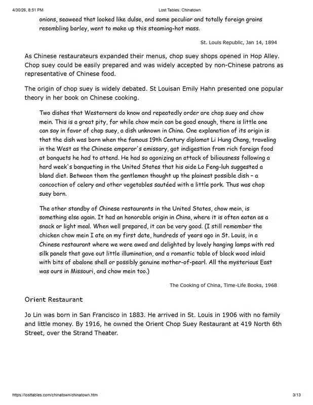Lost Tables: Chinatown (3)