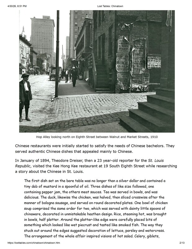 Lost Tables: Chinatown (2)