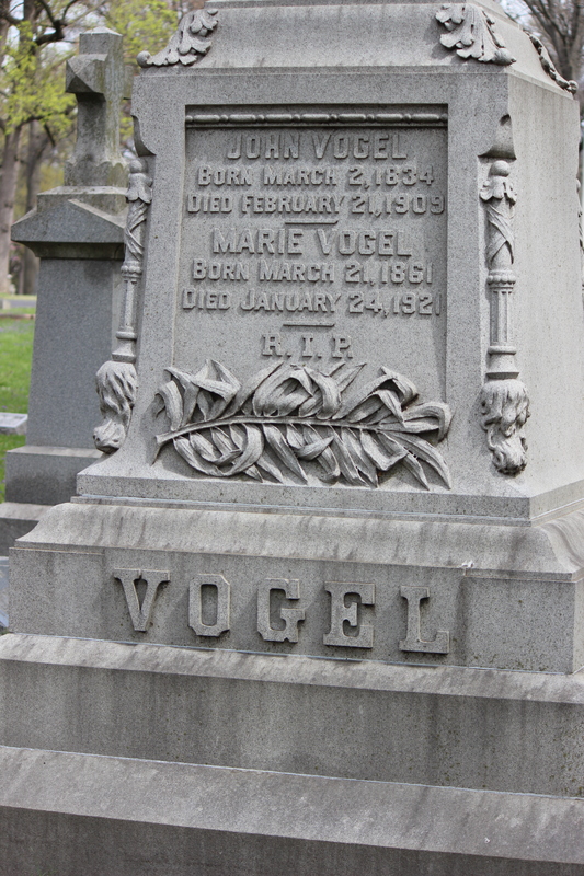 Vogel Gravestone Details