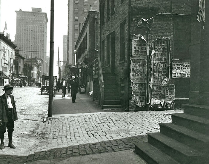 "Hop Alley" Looking North on Eighth Street Between Market and Walnut Streets, 1910