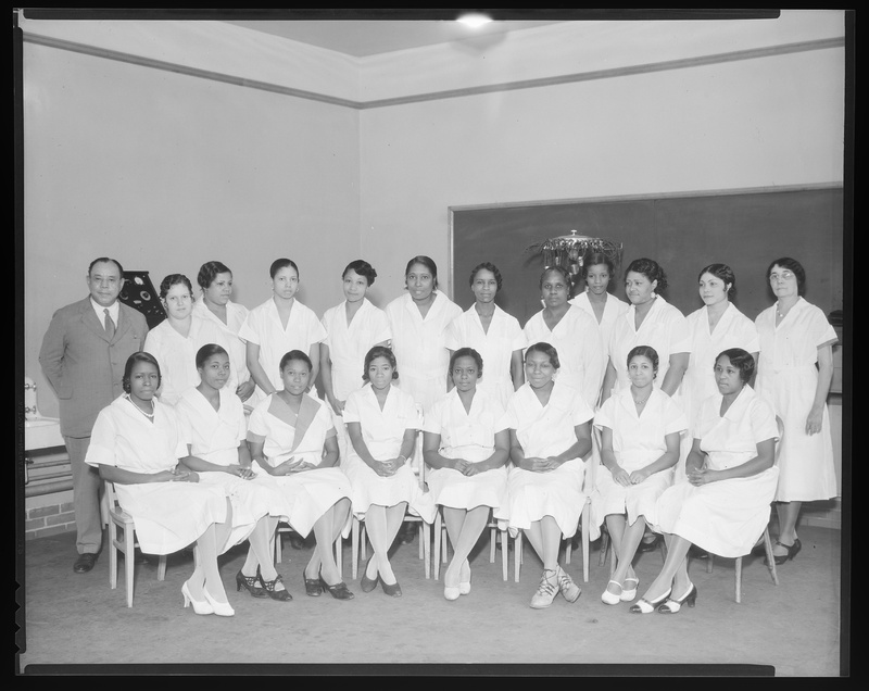 Vashon High School: Graduate Class of Hair Dressing Department - 'Colored' Vocational School