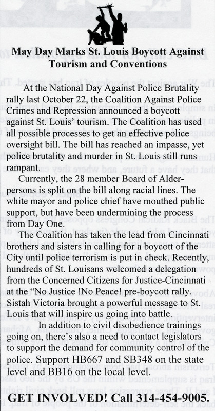 CAPCR Boycott Convention and Tourism 2003