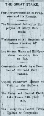 "The Great Strike" The Missouri Republican, July 24, 1877