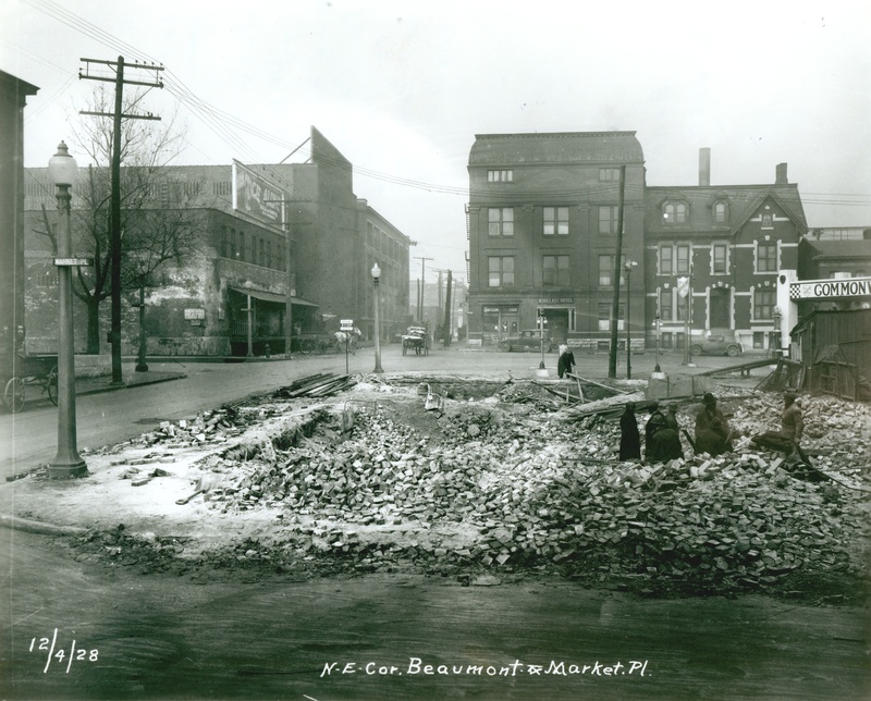 Building Demolition at the Northeast Corner of Beaumont Avenue and Market Place