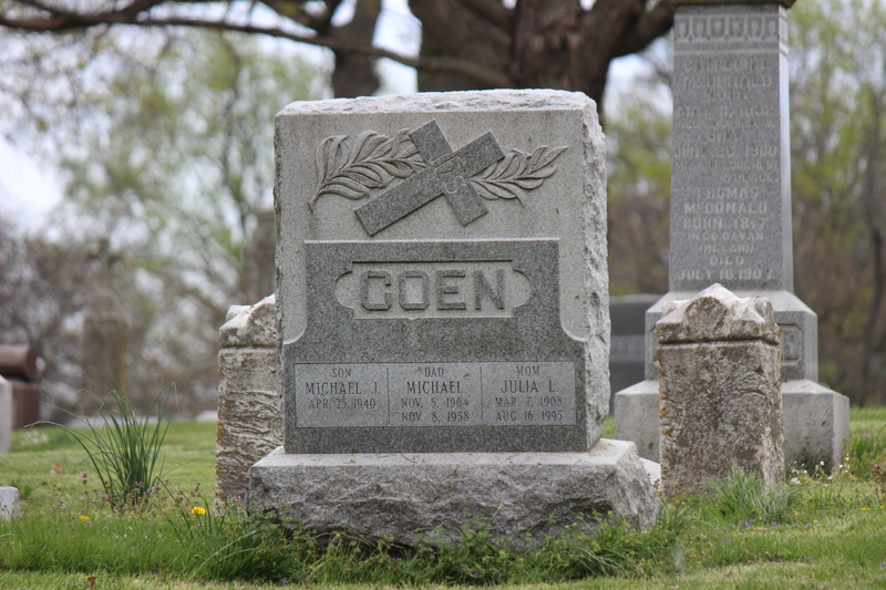 Coen Grave Marker with Cross
