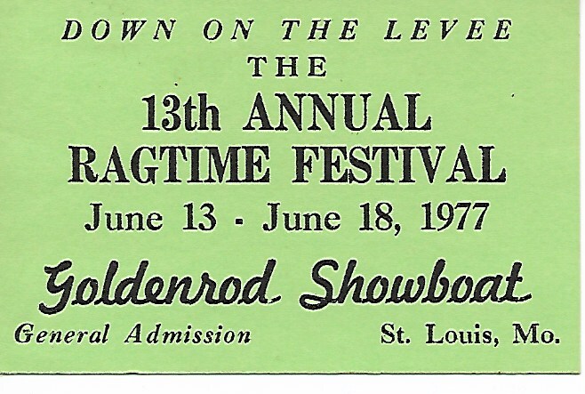 13th Annual Ragtime Festival Ticket