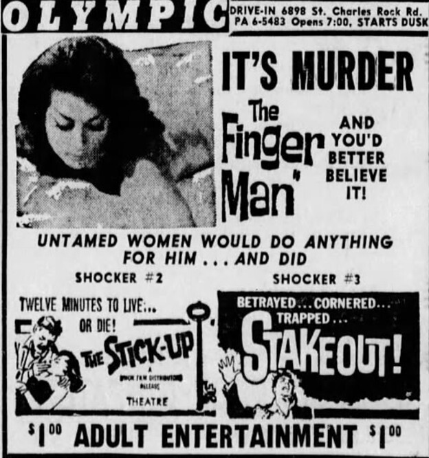 Olympic Drive-In Advertisement – September 11th, 1964