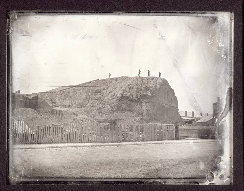 BIG MOUND, FIFTH AND MOUND STREETS.