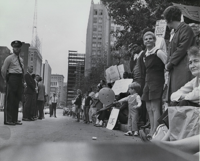 Protesters at the 1969 Veiled Prophet Parade