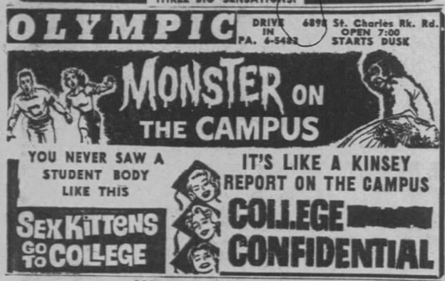 Olympic Drive-In Advertisement –June 29th, 1963