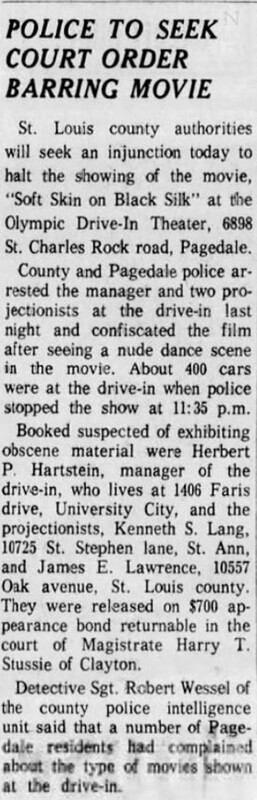 Newspaper Article – “Police to Seek Court Order Barring Movie” - September 4th, 1964