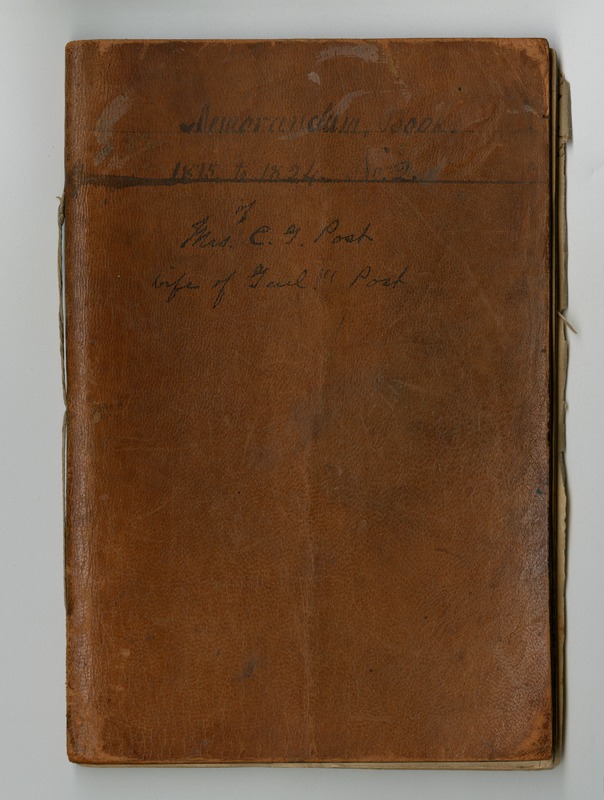 Eliza G. Randolph Post Collection: Volume 3. Book No. 2: Autobiographical Information, 1815-1876: And Memoranda, 1821-1824.