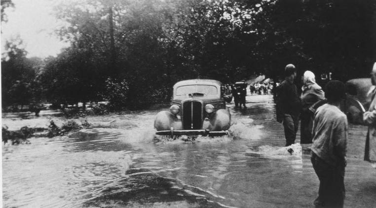 Deer Creek Floodwaters in Webster Groves