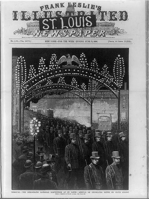 Parade of Delegates on Olive St. on Arrival at the Democratic National Convention