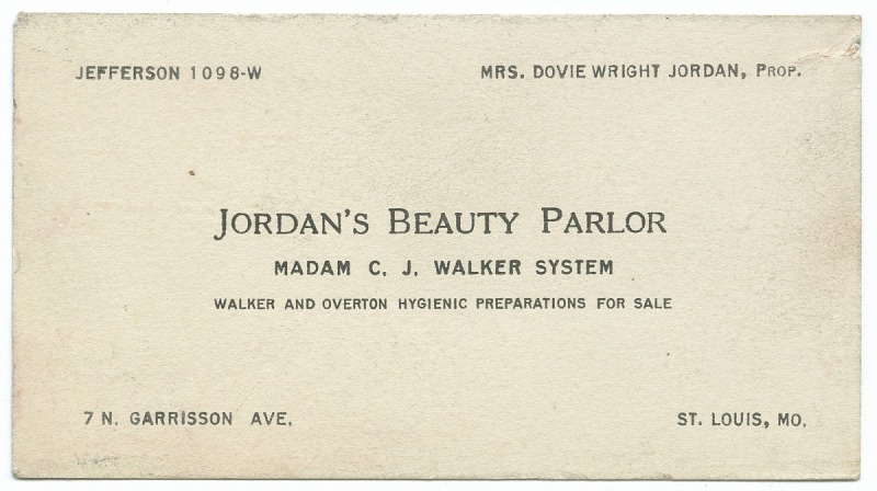 Business Card of Jordan's Beauty Parlor