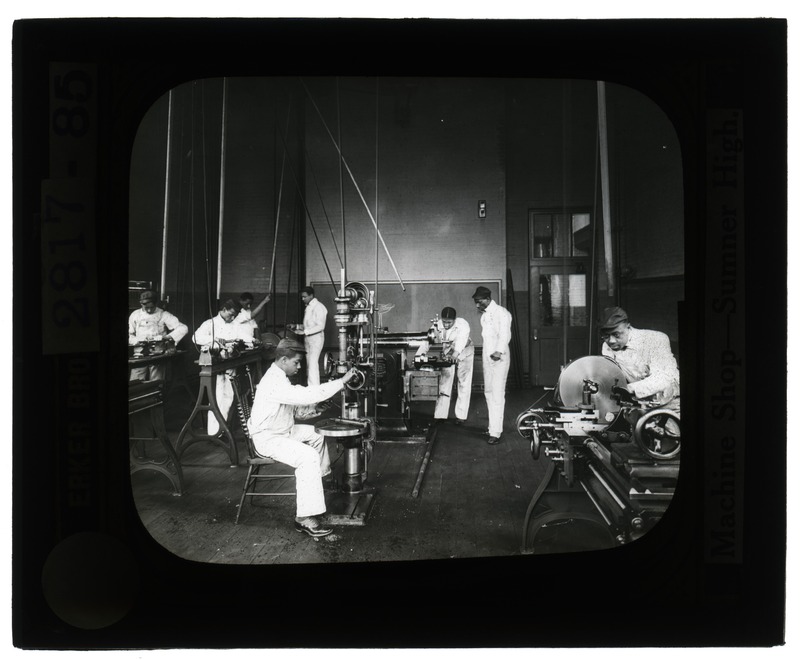 Educational Museum Lantern Slides: Machine Shop / Sumner High School