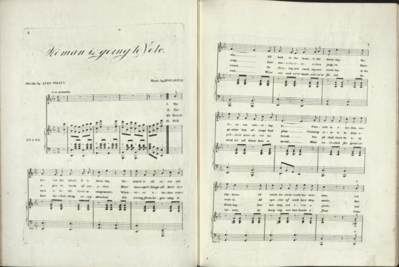 "Woman is Going to Vote" Song and Chorus Music