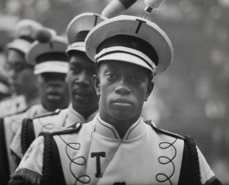 Black Man in Marching Uniform at Parade, St. Louis, Missouri