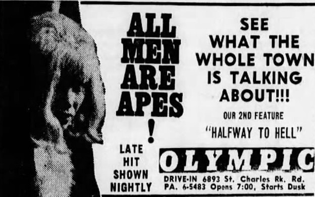 Olympic Drive-In Advertisement – May 22nd, 1966