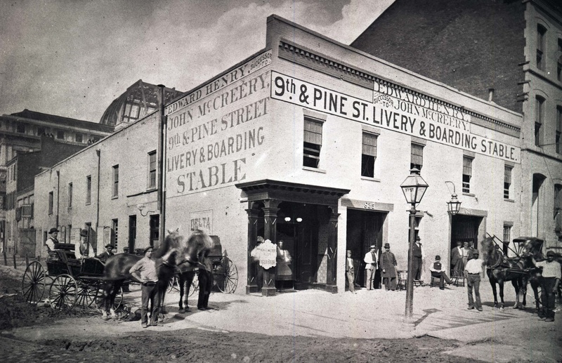 Edward Henry's Ninth and Pine Street Livery and Boarding Stable