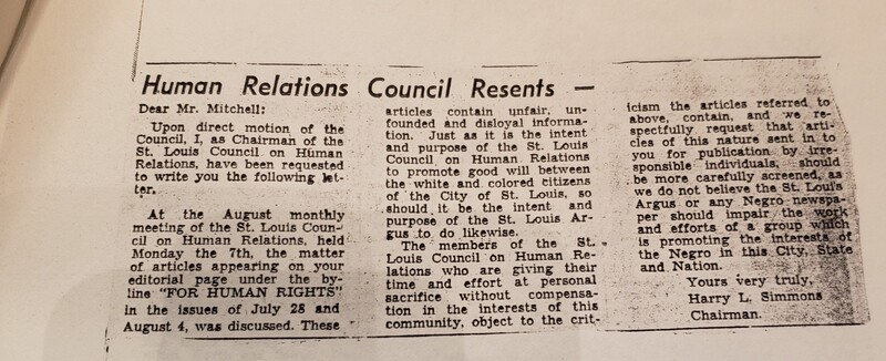 "Human Relations Council Resents"