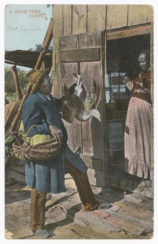 Postcard of a Produce Vendor